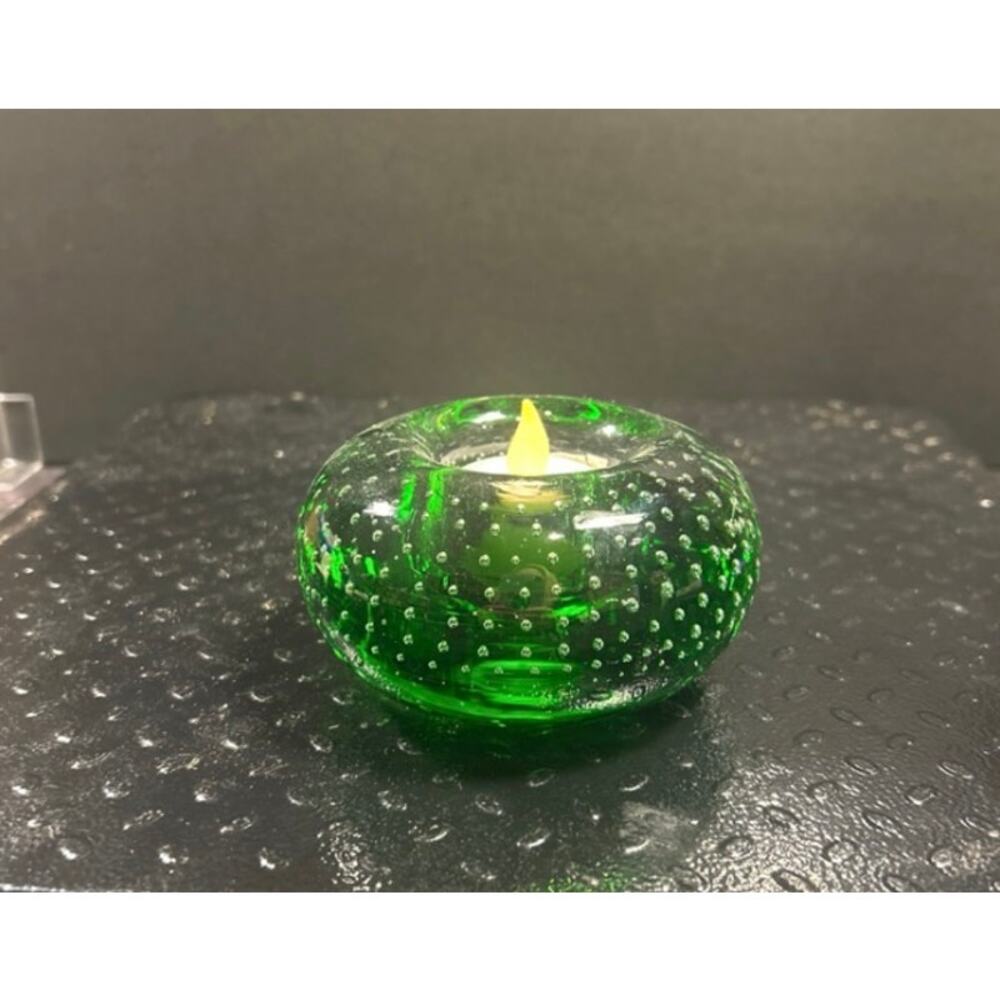 Green Glass Votive Candle Lamp